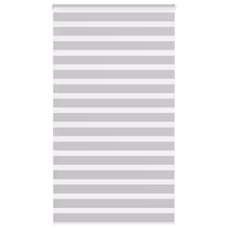 vidaXL Zebra Blind Light Grey 130x230 cm Fabric Width 125.9 cm Polyester