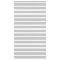 vidaXL Zebra Blind Light Grey 130x230 cm Fabric Width 125.9 cm Polyester