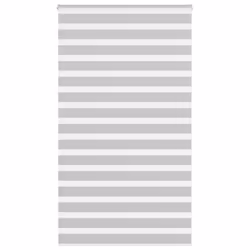 vidaXL Zebra Blind Light Grey 135x230 cm Fabric Width 130.9 cm Polyester