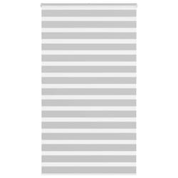 vidaXL Zebra Blind Light Grey 135x230 cm Fabric Width 130.9 cm Polyester