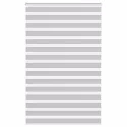 vidaXL Zebra Blind Light Grey 145x230 cm Fabric Width 140.9 cm Polyester
