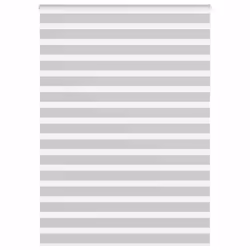 vidaXL Zebra Blind Light Grey 155x230 cm Fabric Width 150.9 cm Polyester