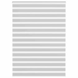 vidaXL Zebra Blind Light Grey 155x230 cm Fabric Width 150.9 cm Polyester