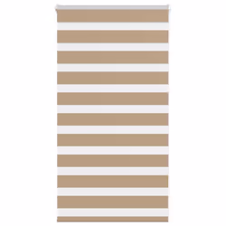 vidaXL Zebra Blind Fabric Polyester - sand brown, 90 x 100 cm