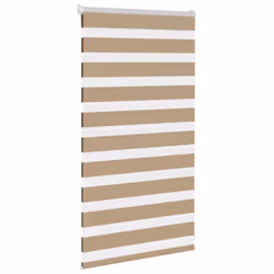 vidaXL Zebra Blind Fabric Polyester - sand brown, 90 x 100 cm
