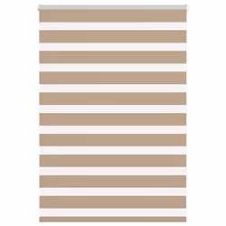 vidaXL Zebra Blind Black 105x100 cm Fabric Width 100.9 cm Polyester - sand brown, 95 x 100 cm
