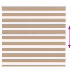 vidaXL Zebra Blind Sand Brown 165x100 cm Fabric Width 160.9 cm Polyester - Additional view 4