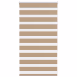 vidaXL Zebra Blind Fabric Polyester - sand brown, 75 x 150 cm