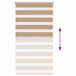 vidaXL Zebra Blind Fabric Polyester - sand brown, 75 x 150 cm - Additional view 4