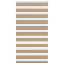 vidaXL Zebra Blind Fabric Polyester - sand brown, 80 x 150 cm