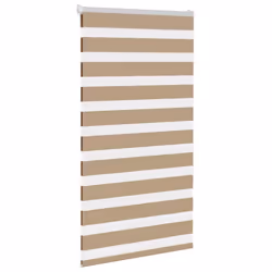 vidaXL Zebra Blind Fabric Polyester - sand brown, 80 x 150 cm