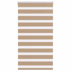 vidaXL Zebra Blind Fabric Polyester - sand brown, 85 x 150 cm