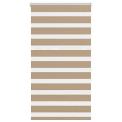 vidaXL Zebra Blind Fabric Polyester - sand brown, 85 x 150 cm