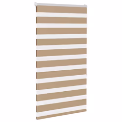 vidaXL Zebra Blind Fabric Polyester - sand brown, 85 x 150 cm