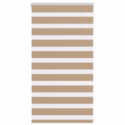 vidaXL Zebra Blind Fabric Polyester - sand brown, 90 x 150 cm