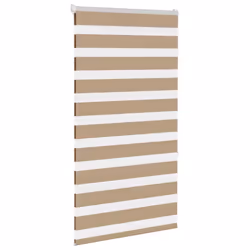 vidaXL Zebra Blind Fabric Polyester - sand brown, 90 x 150 cm