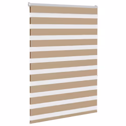 vidaXL Zebra Blind Black 105x100 cm Fabric Width 100.9 cm Polyester - sand brown, 100 x 150 cm