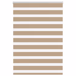 vidaXL Zebra Blind Fabric Polyester - sand brown, 115 x 150 cm