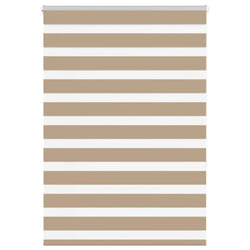 vidaXL Zebra Blind Fabric Polyester - sand brown, 115 x 150 cm