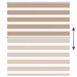 vidaXL Zebra Blind Fabric Polyester - sand brown, 120 x 150 cm - Additional view 4