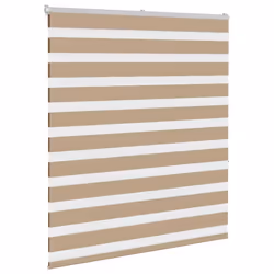 vidaXL Zebra Blind Fabric Polyester - sand brown, 125 x 150 cm