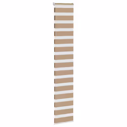 vidaXL Zebra Blind Dark Grey 45x230 cm Fabric Width 40.9 cm Polyester - sand brown, 40 x 200 cm - Additional view 2