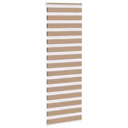 vidaXL Zebra Blind Fabric Polyester - sand brown, 80 x 200 cm