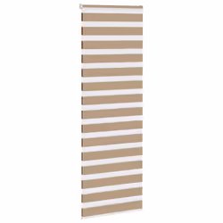 vidaXL Zebra Blind Black 105x100 cm Fabric Width 100.9 cm Polyester - sand brown, 90 x 200 cm - Additional view 2