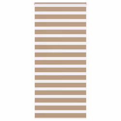 vidaXL Zebra Blind Black 105x100 cm Fabric Width 100.9 cm Polyester - sand brown, 95 x 200 cm