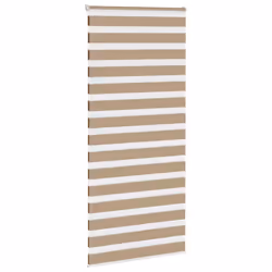 vidaXL Zebra Blind Black 105x100 cm Fabric Width 100.9 cm Polyester - sand brown, 95 x 200 cm