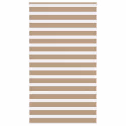 vidaXL Zebra Blind Fabric Polyester - sand brown, 120 x 200 cm