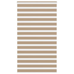 vidaXL Zebra Blind Fabric Polyester - sand brown, 120 x 200 cm