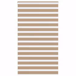 vidaXL Zebra Blind Fabric Polyester - sand brown, 125 x 200 cm