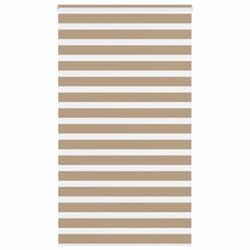 vidaXL Zebra Blind Fabric Polyester - sand brown, 125 x 200 cm