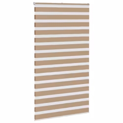vidaXL Zebra Blind Fabric Polyester - sand brown, 125 x 200 cm