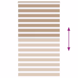 vidaXL Zebra Blind Fabric Polyester - sand brown, 125 x 200 cm - Additional view 4