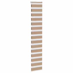 vidaXL Zebra Blind Dark Grey 45x230 cm Fabric Width 40.9 cm Polyester - sand brown, 40 x 230 cm - Additional view 2