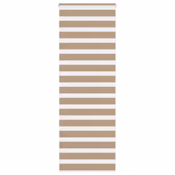 vidaXL Zebra Blind Fabric Polyester - sand brown, 80 x 230 cm