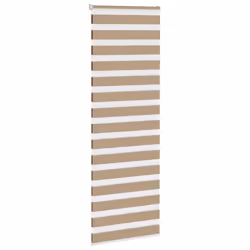 vidaXL Zebra Blind Fabric Polyester - sand brown, 80 x 230 cm