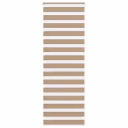 vidaXL Zebra Blind Fabric Polyester - sand brown, 85 x 230 cm
