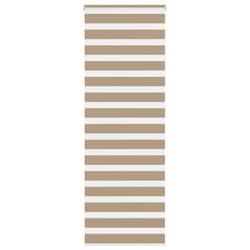 vidaXL Zebra Blind Fabric Polyester - sand brown, 85 x 230 cm