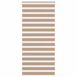 vidaXL Zebra Blind Fabric Polyester - sand brown, 110 x 230 cm