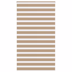 vidaXL Zebra Blind Fabric Polyester - sand brown, 120 x 230 cm