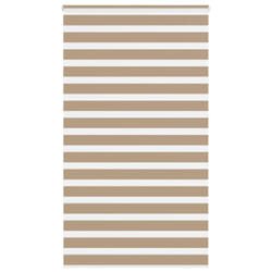 vidaXL Zebra Blind Fabric Polyester - sand brown, 120 x 230 cm
