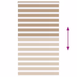 vidaXL Zebra Blind Fabric Polyester - sand brown, 120 x 230 cm - Additional view 4