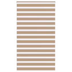 vidaXL Zebra Blind Sand Brown 125x230 cm Fabric Width 120.9 cm Polyester