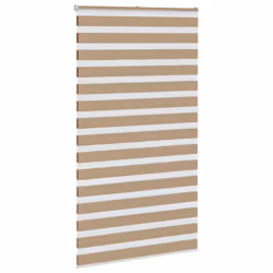 vidaXL Zebra Blind Sand Brown 125x230 cm Fabric Width 120.9 cm Polyester
