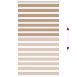 vidaXL Zebra Blind Sand Brown 125x230 cm Fabric Width 120.9 cm Polyester - Additional view 4