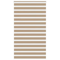 vidaXL Zebra Blind Sand Brown 135x230 cm Fabric Width 130.9 cm Polyester