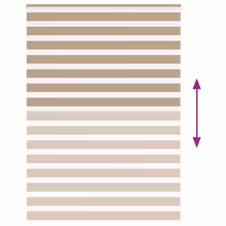 vidaXL Zebra Blind Sand Brown 155x230 cm Fabric Width 150.9 cm Polyester - Additional view 4